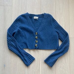 Urban Outfitters Blue Cropped Sweater